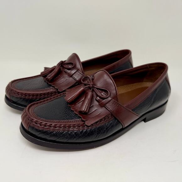 Johnston & Murphy Aragon II Kiltie Tassel Leather Loafer Mens 8W Brown L.4.5 - Picture 7 of 16